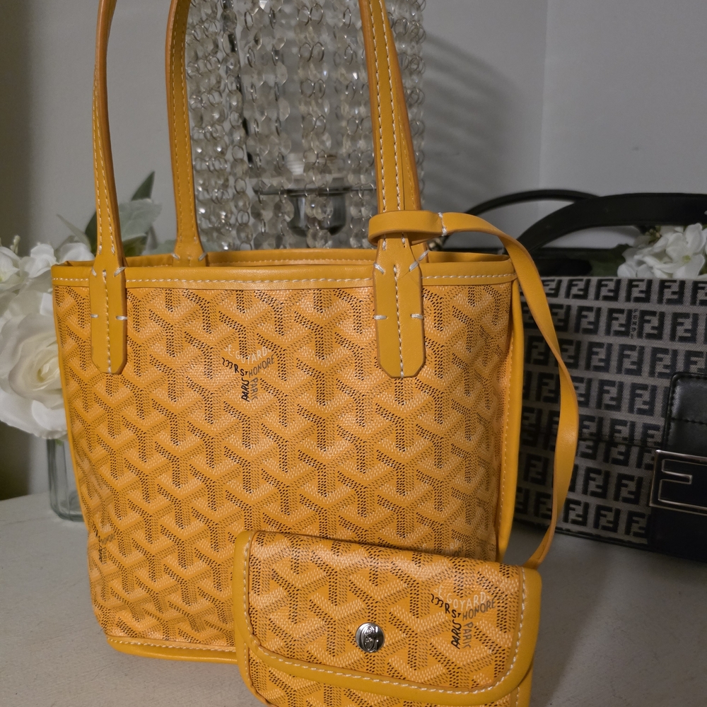 Goyard Yellow Tote and Wallet Set